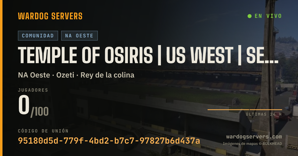 Banner de estado en vivo de Temple Of Osiris | US WEST | Seeding @ 7pm PST