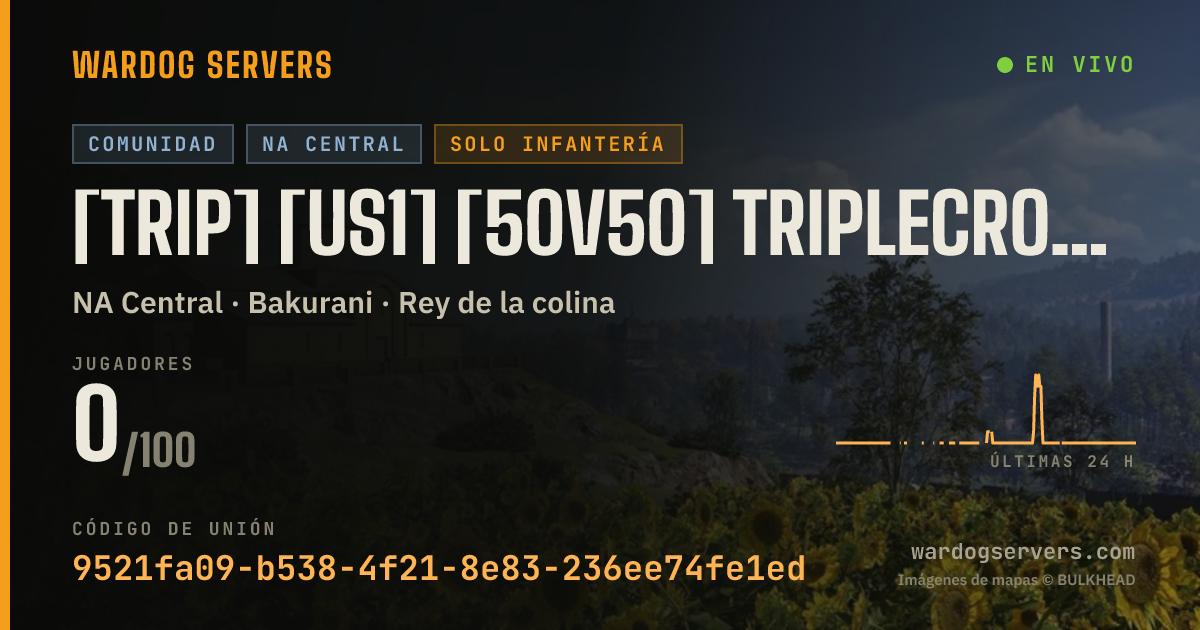 Banner de estado en vivo de [TRIP] [US1] [50v50] triplecrown.gg | LIVE LEADERBOARD