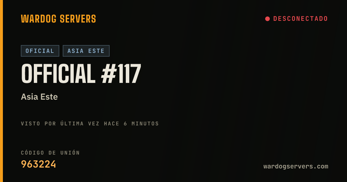 Banner de estado en vivo de Official #117