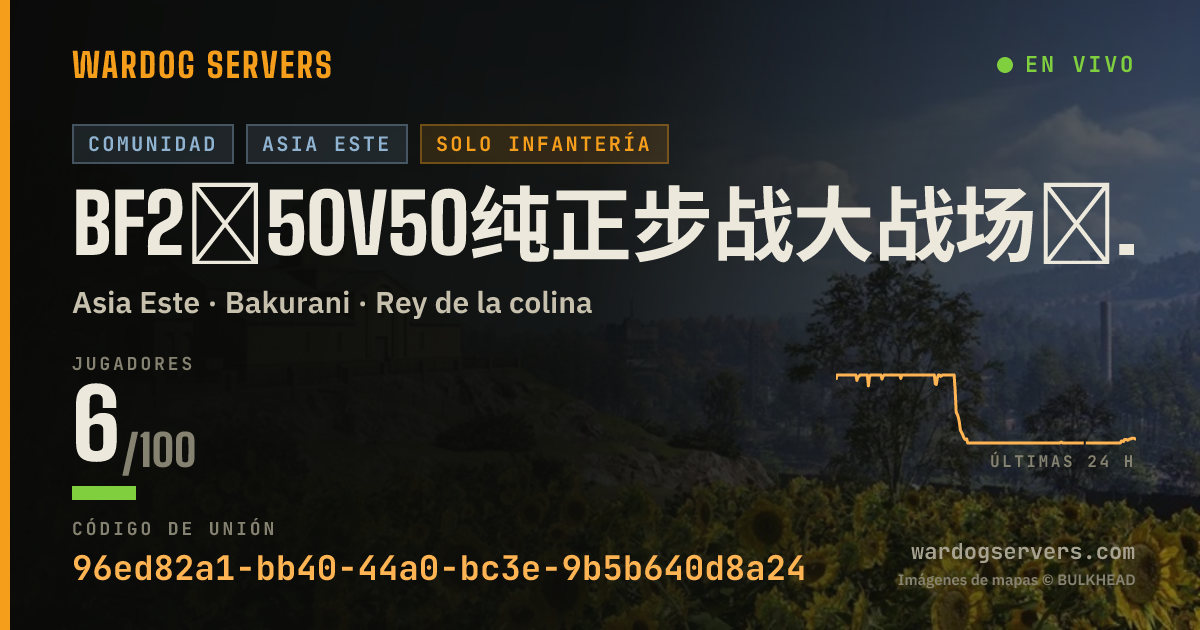 Banner de estado en vivo de BF2★50V50纯正步战大战场★JP【战地窝】★Ai24H反作弊★禁FOB禁狙禁30+武器