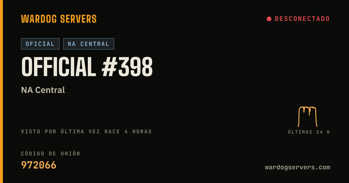 Banner de estado en vivo de Official #398
