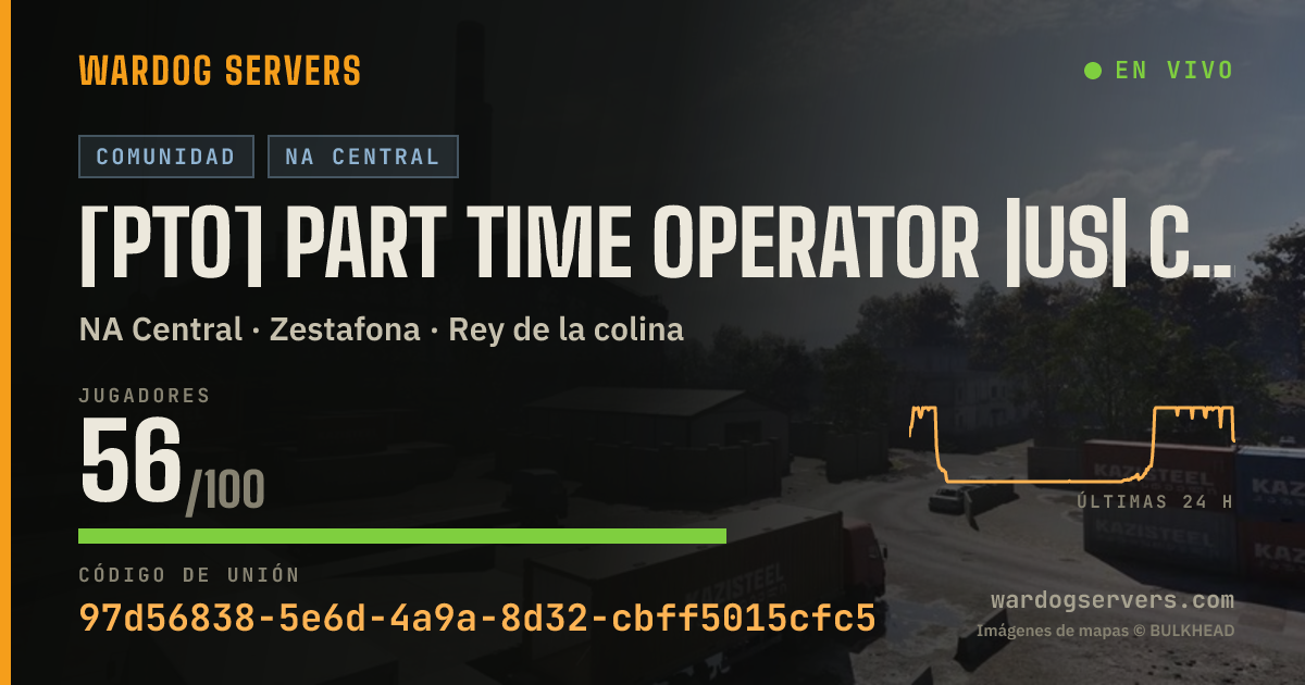 Banner de estado en vivo de [PTO] PART TIME OPERATOR |US| CENTRAL 100 PLAYER
