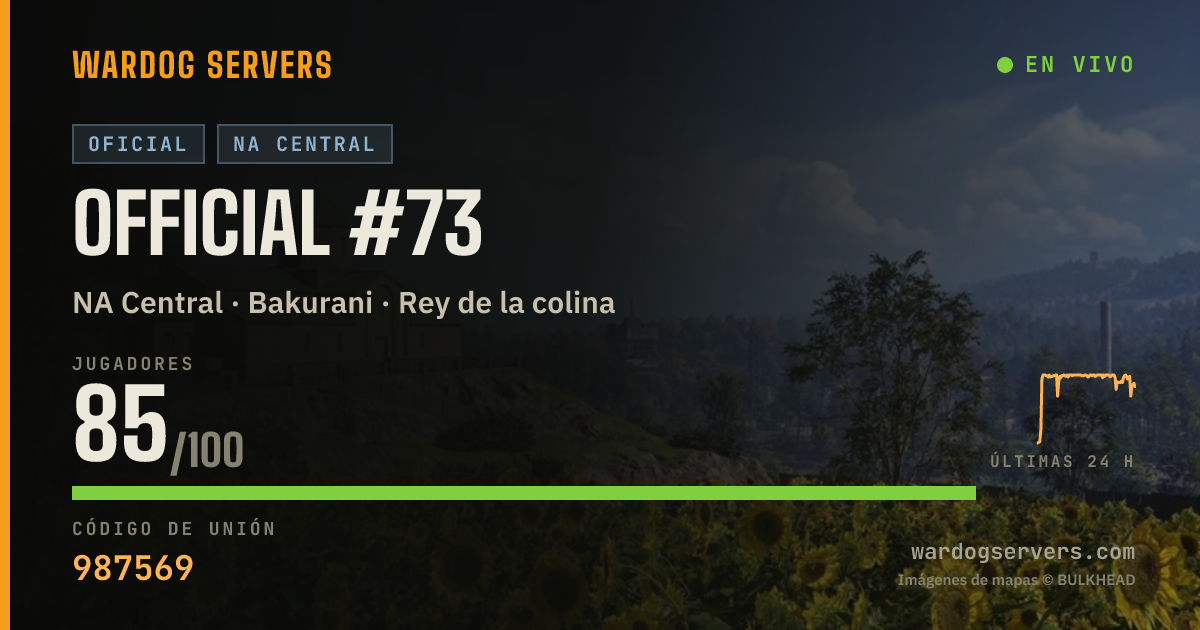 Banner de estado en vivo de Official #73