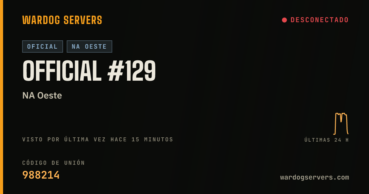 Banner de estado en vivo de Official #129
