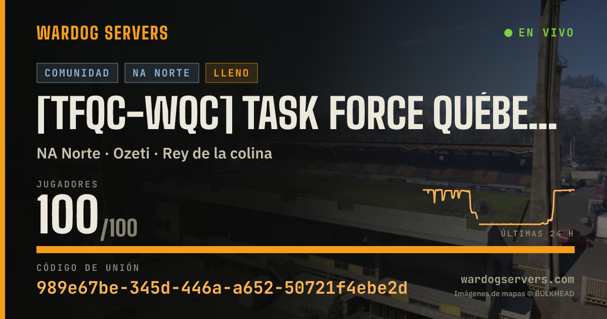 Banner de estado en vivo de [TFQC-WQC] Task Force Québec - Wardogs Québec