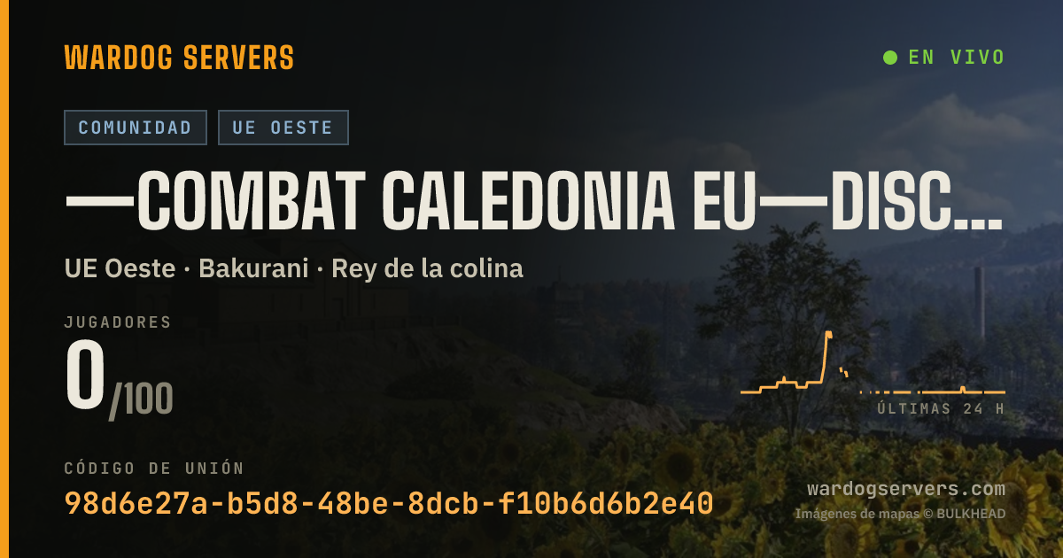 Banner de estado en vivo de 一COMBAT CALEDONIA EU一DISCORD COMMUNITY-STATS-VIP-5%BOOST