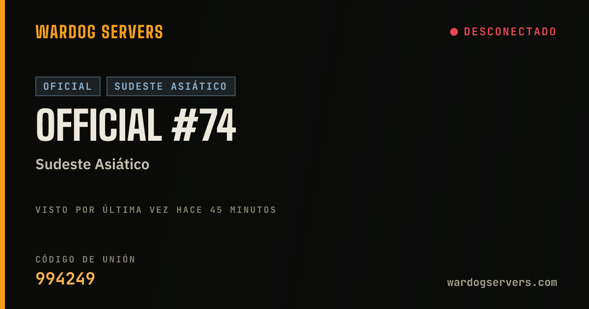 Banner de estado en vivo de Official #74
