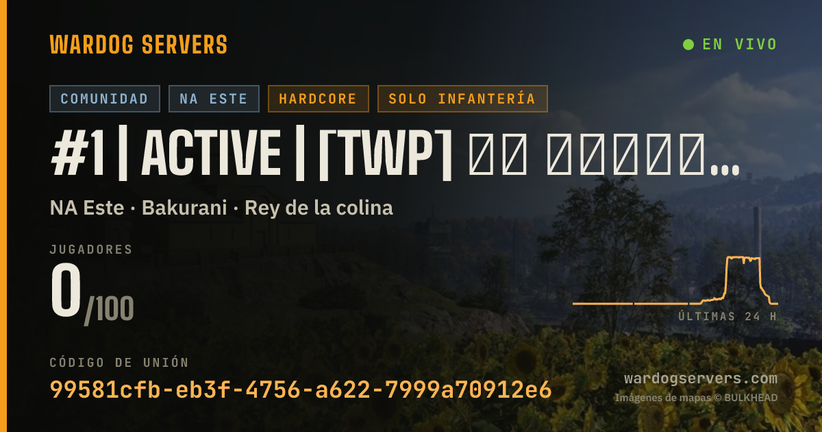 Banner de estado en vivo de #1 | ACTIVE | [TWP] 🅷🅲 🅸🅽🅵🅰🅽🆃🆁🆈 🅾🅽🅻🆈 🆂🅴🆁🆅🅴🆁