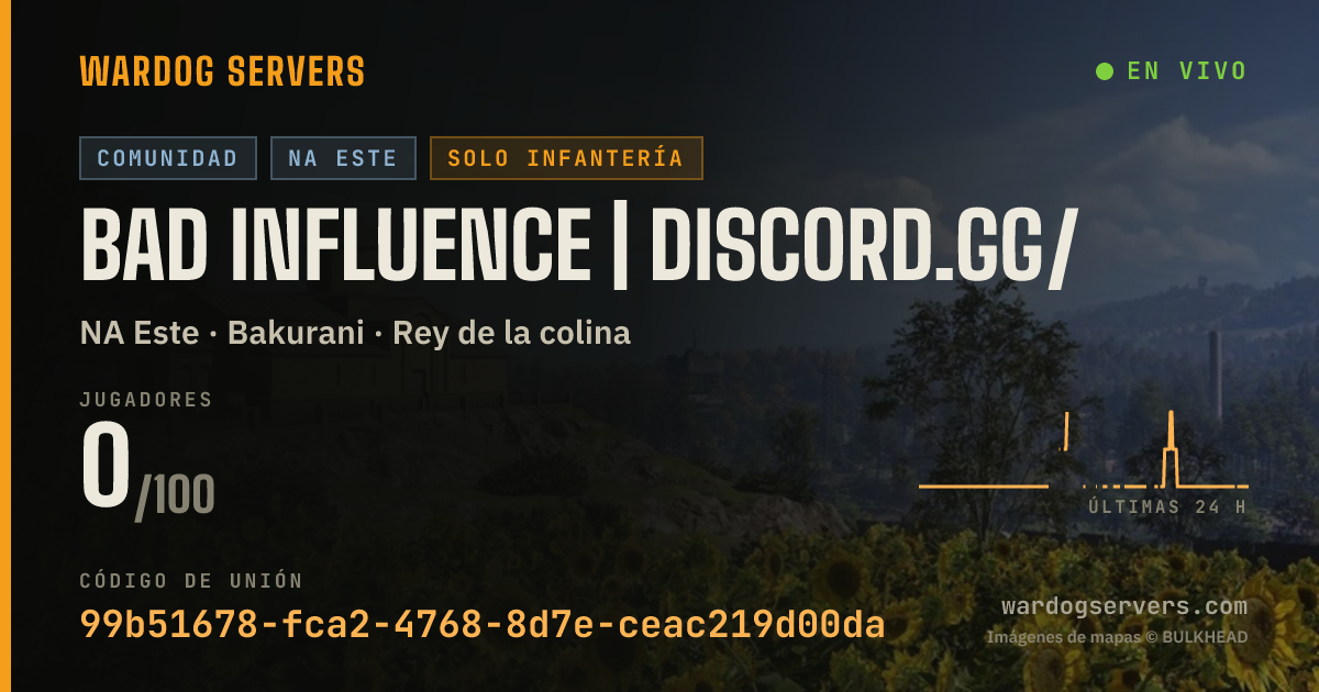 Banner de estado en vivo de Bad Influence | Discord.gg/