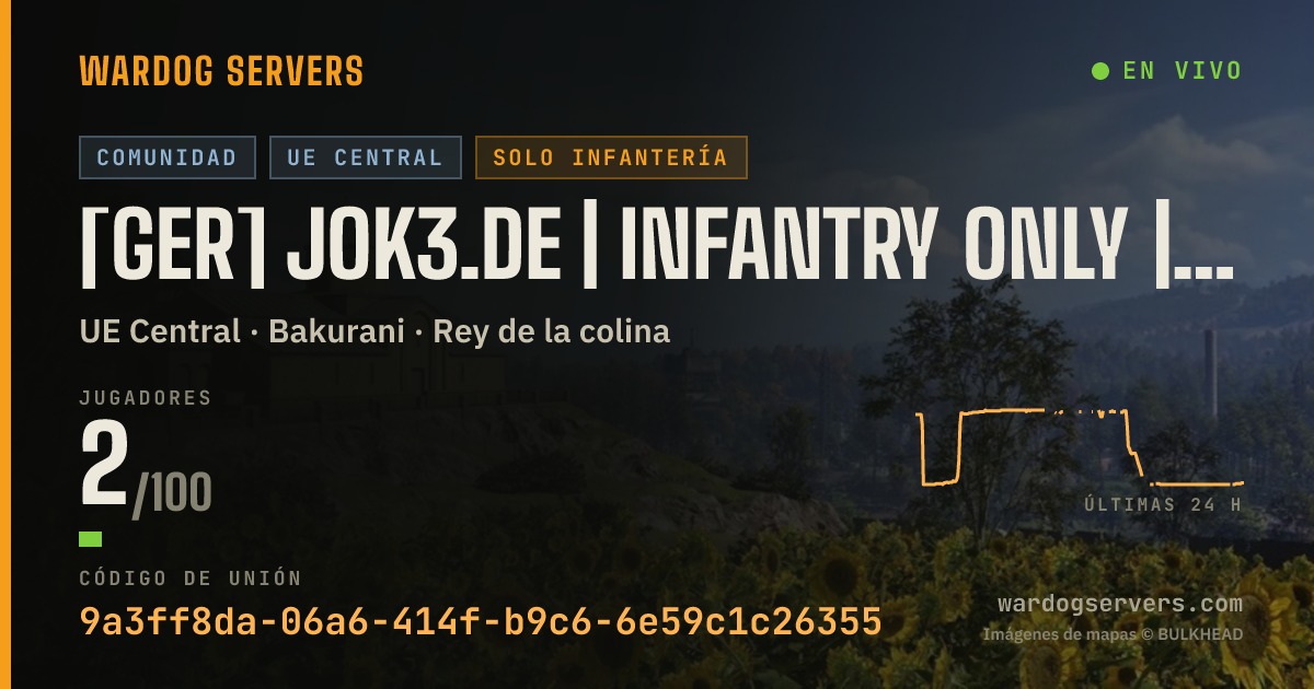 Banner de estado en vivo de [GER] jok3.de | Infantry only | Live Ranks & Stats | 0-0-0