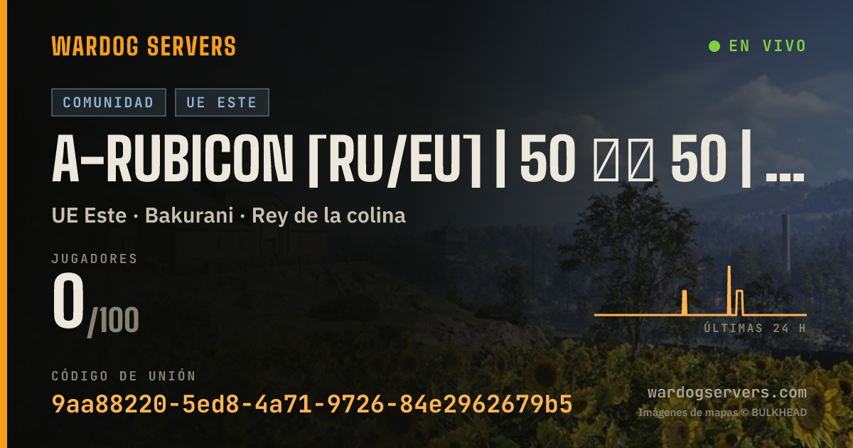 Banner de estado en vivo de A-RUBICON [RU/EU] | 50 на 50 | wardogs-rubicon.com/discord