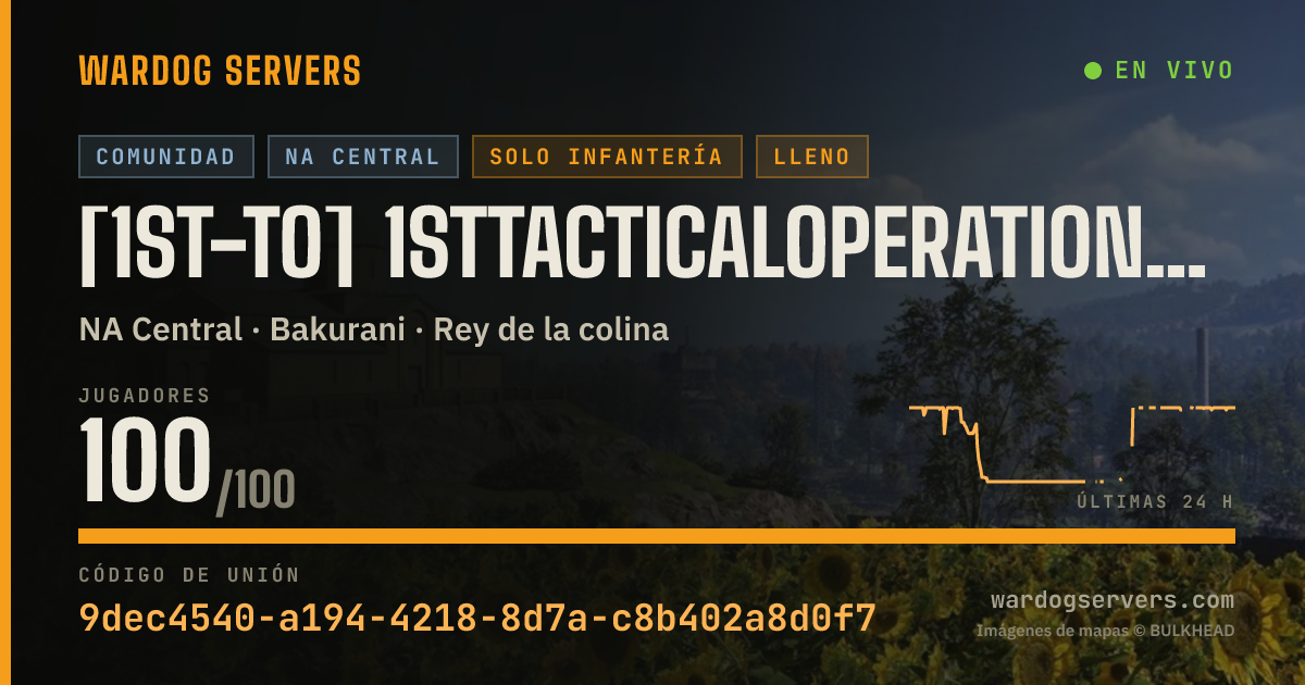 Banner de estado en vivo de [1st-TO] 1stTacticalOperations.com - discord.gg/1stto