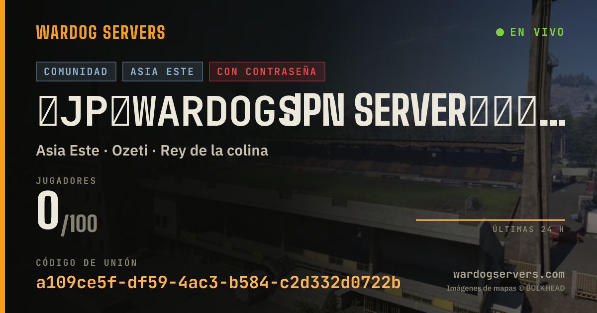 Banner de estado en vivo de ［JP］WARDOGS JPN SERVER［日本語限定］