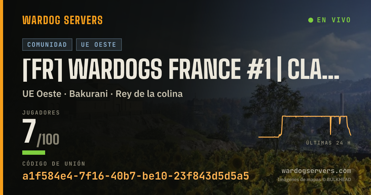 Banner de estado en vivo de [FR] WARDOGS FRANCE #1 | CLASSIQUE | discord.gg/wardogsfrance