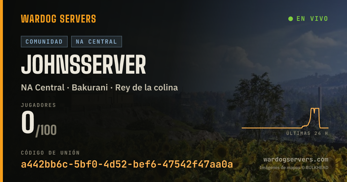 Banner de estado en vivo de JohnsServer