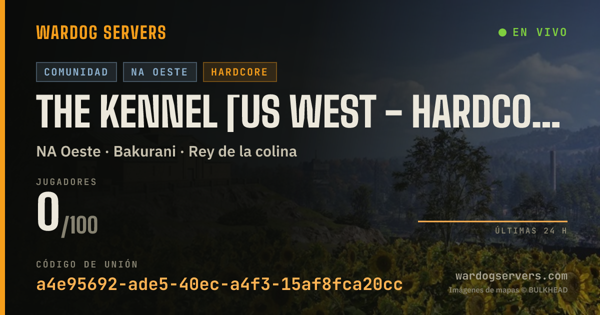 Banner de estado en vivo de The Kennel [US WEST - Hardcore - 24s Tickrate] - RNG Gaming