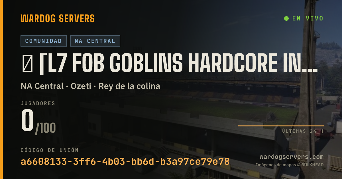 Banner de estado en vivo de 战 [L7 FOB Goblins HARDCORE infantry] - discord.gg/vkSYc4YyfZ