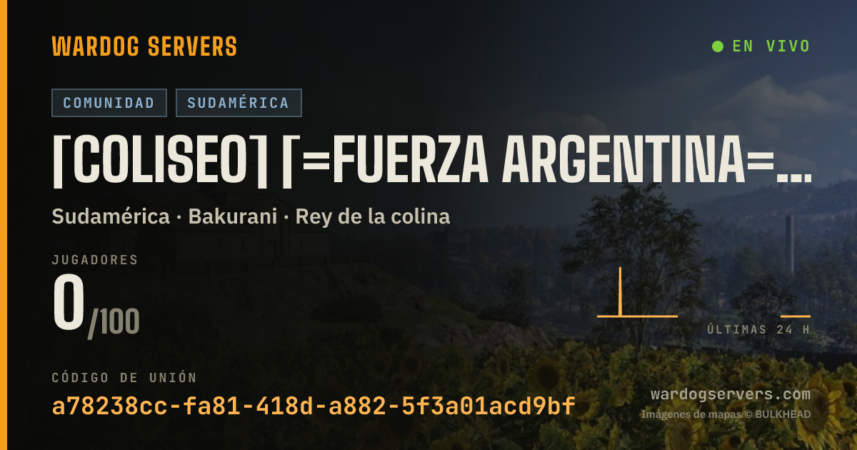 Banner de estado en vivo de [COLISEO] [=FUERZA ARGENTINA=][Zona Sur][sW]