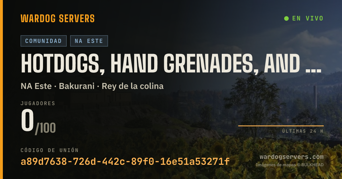 Banner de estado en vivo de Hotdogs, Hand Grenades, and Honsing around. [NO GL]