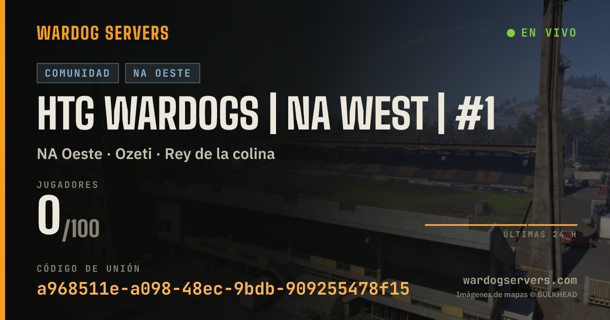 Banner de estado en vivo de HTG WARDOGS | NA WEST | #1