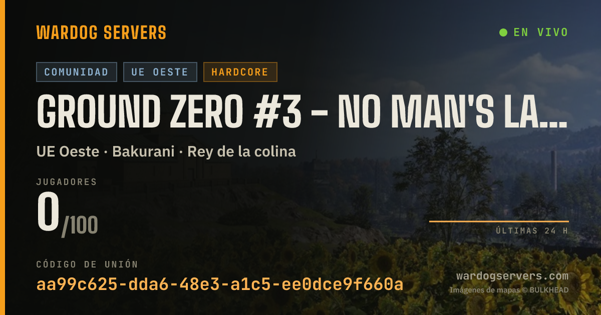 Banner de estado en vivo de Ground Zero #3 - No Man's Land, Hardcore!