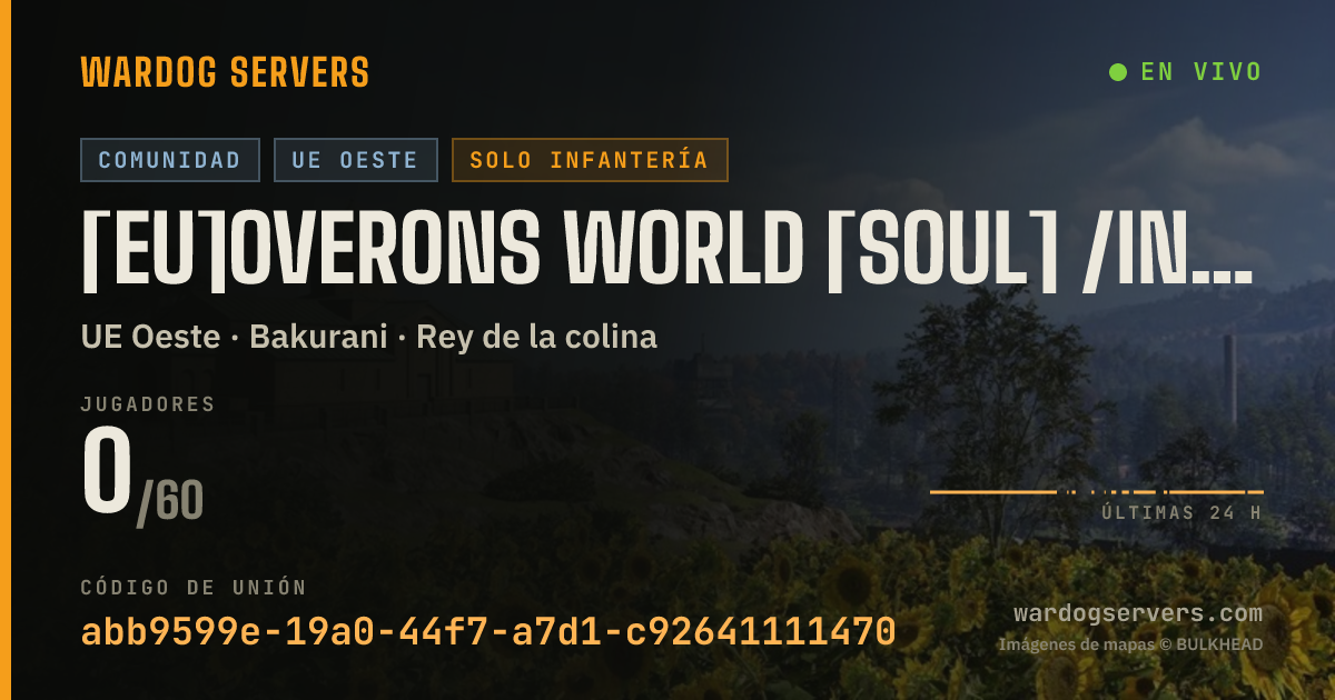 Banner de estado en vivo de [EU]Overons World [SOUL] /Infantry/Max LVL 100