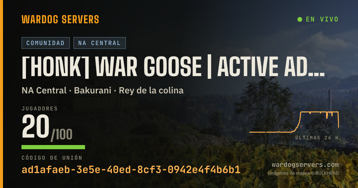 Banner de estado en vivo de [HONK] WAR GOOSE | ACTIVE ADMINS | DISCORD.GG/WARGOOSE