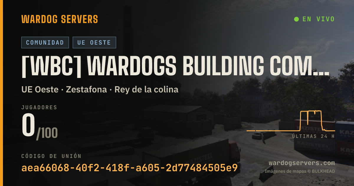 Banner de estado en vivo de [WBC] WARDOGS Building Community - UK Server