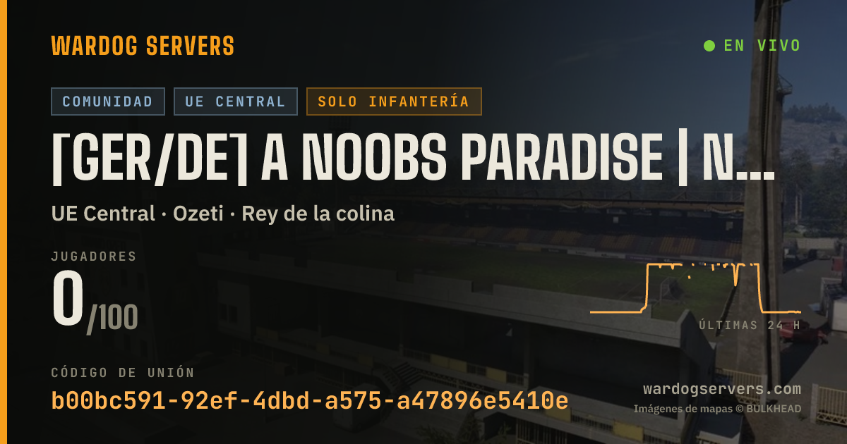 Banner de estado en vivo de [GER/DE] A Noobs Paradise | NO RAIN/FOG | Warthog.at