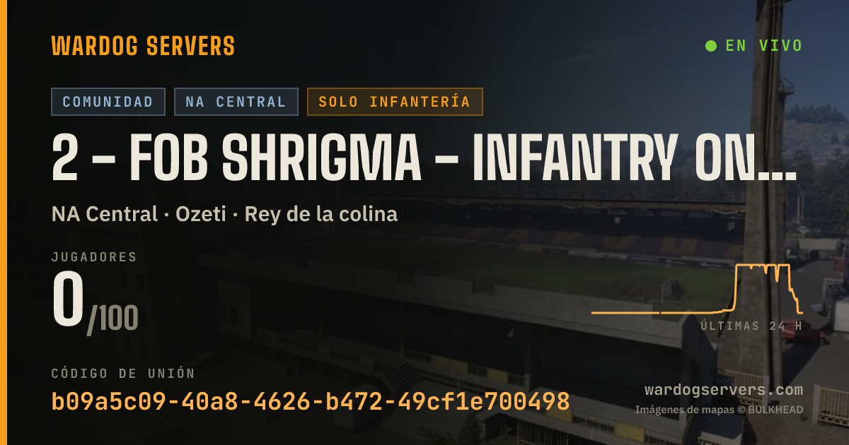 Banner de estado en vivo de 2 - FOB SHRIGMA - Infantry Only - MIDWEST - discord.gg/shrigma