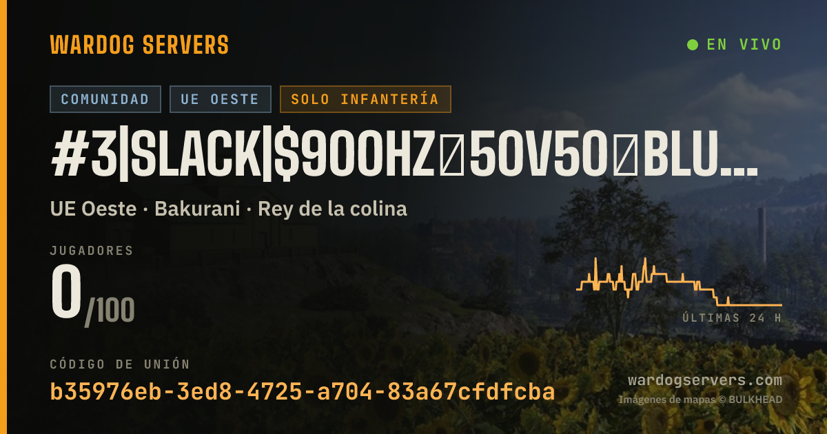 Banner de estado en vivo de #3|SLACK|$900HZ★50v50★BLUE🆅GREEN★NO SNIPERS/DMRs