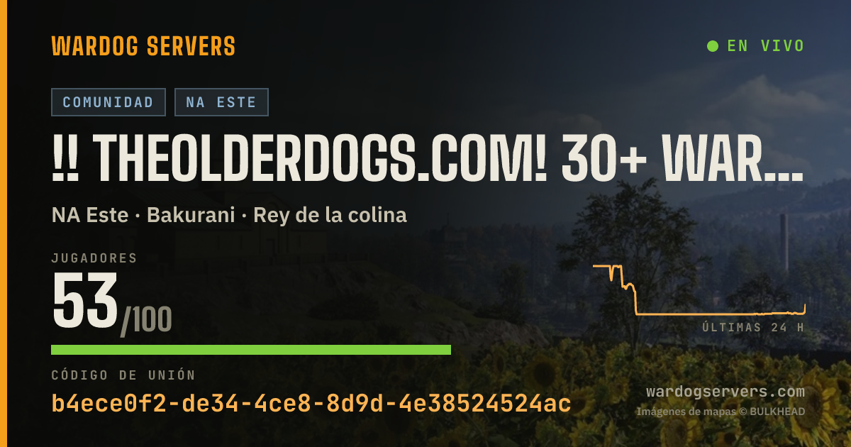 Banner de estado en vivo de !! TheOlderDogs.com! 30+ Wardogs Gaming Community! Join Us!