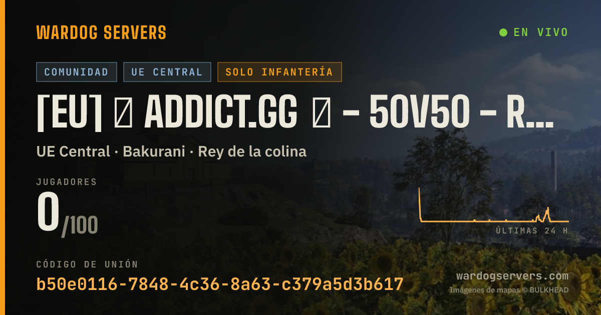 Banner de estado en vivo de [EU] ⊙ ADDICT.GG ⊙ - 50v50 - Rules - Cashprize $500