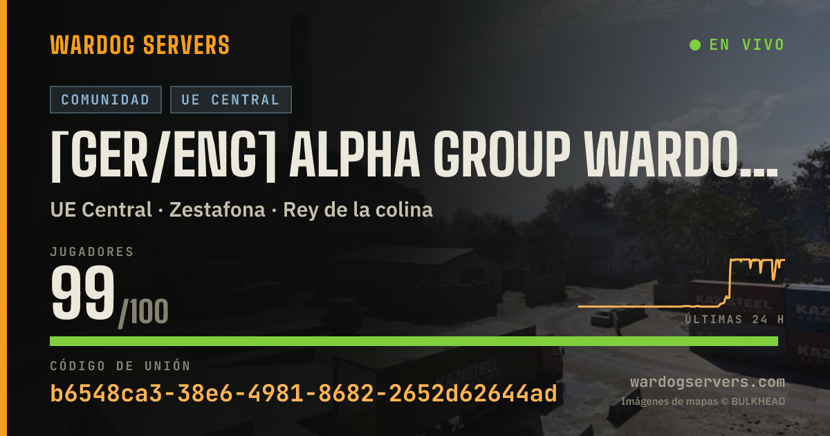Banner de estado en vivo de [GER/ENG] ALPHA GROUP WARDOGS | JOIN OUR DISCORD.GG/ALPHAGROUP