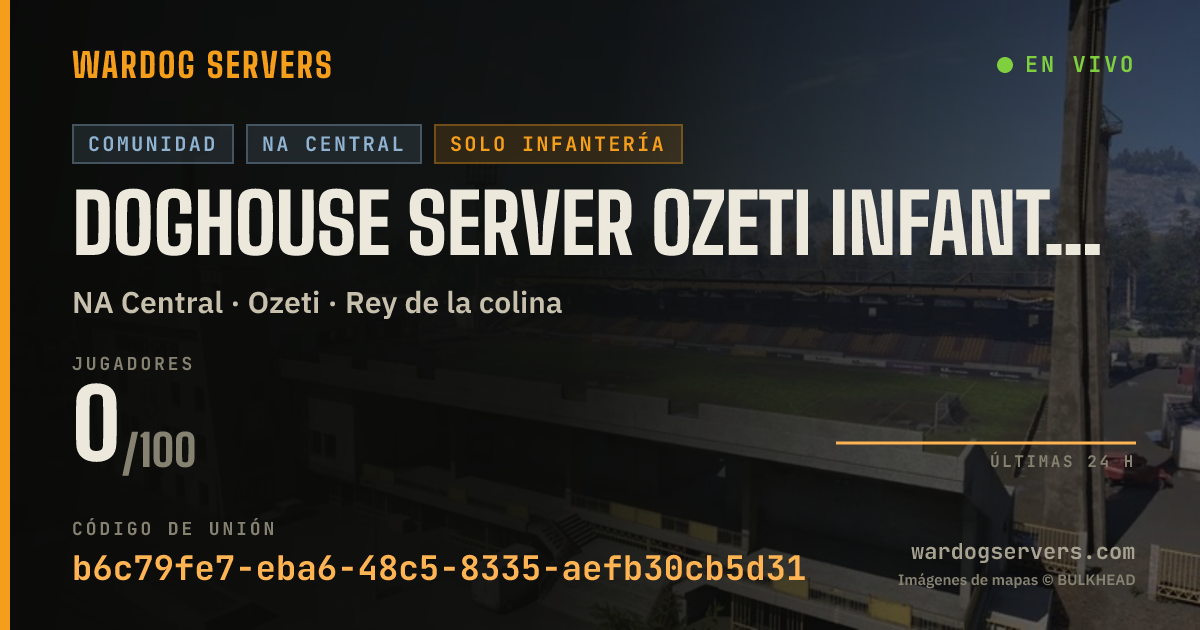 Banner de estado en vivo de Doghouse Server OZETI Infantry Only