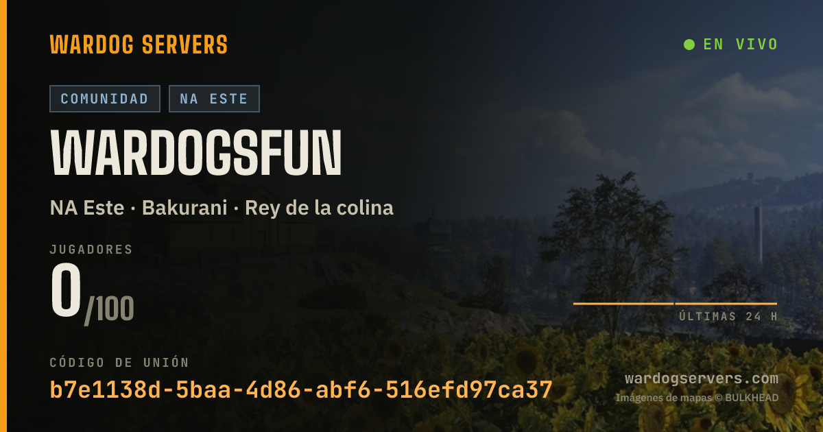 Banner de estado en vivo de WARDOGSFUN