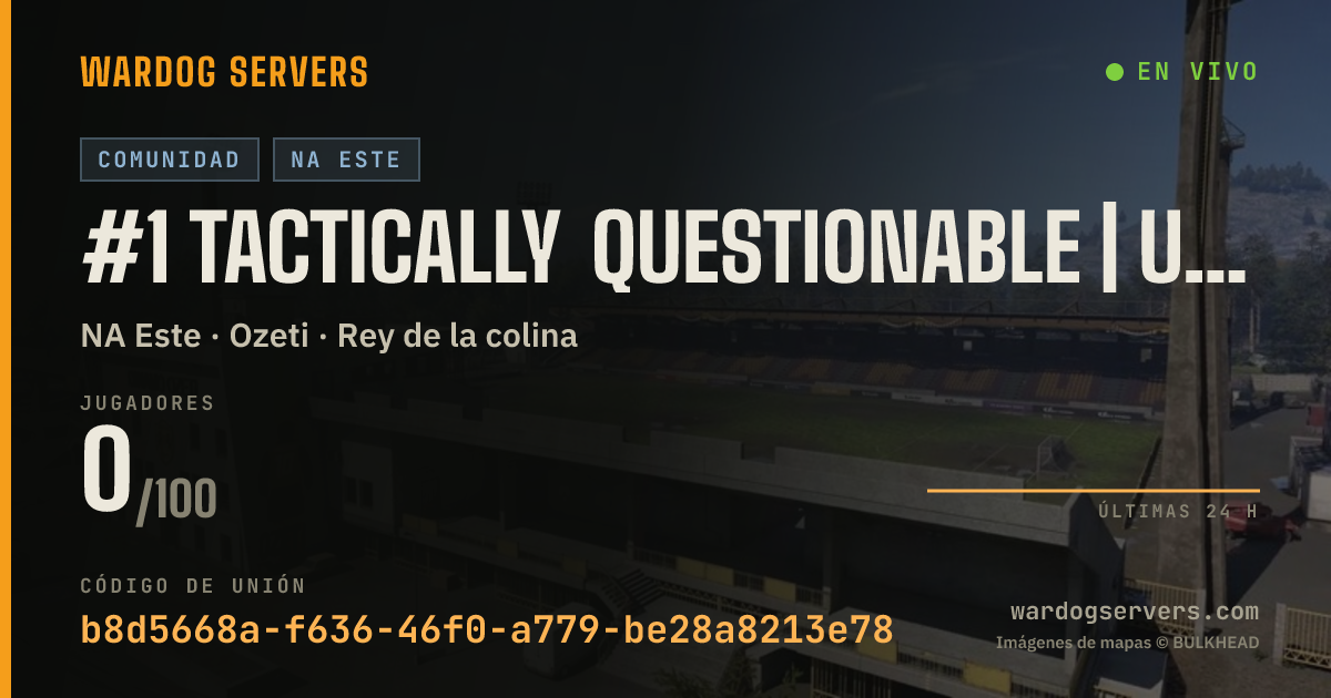 Banner de estado en vivo de #1 Tactically Questionable | US East