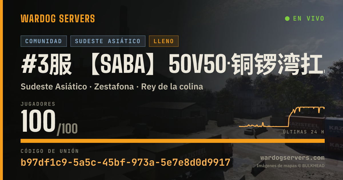 Banner de estado en vivo de #3服 【SABA】50V50·铜锣湾扛把子·近战·Gang Brawl