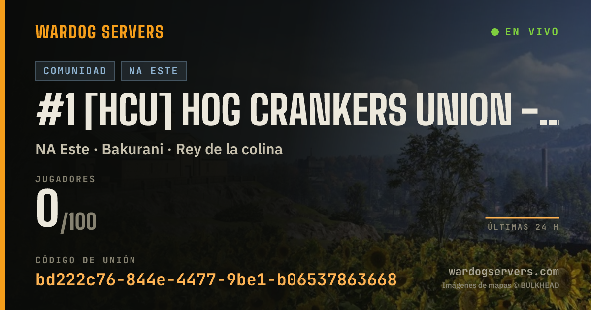 Banner de estado en vivo de #1 [HCU] HOG CRANKERS UNION - NO GL MINIBIRD - AUTOMOD