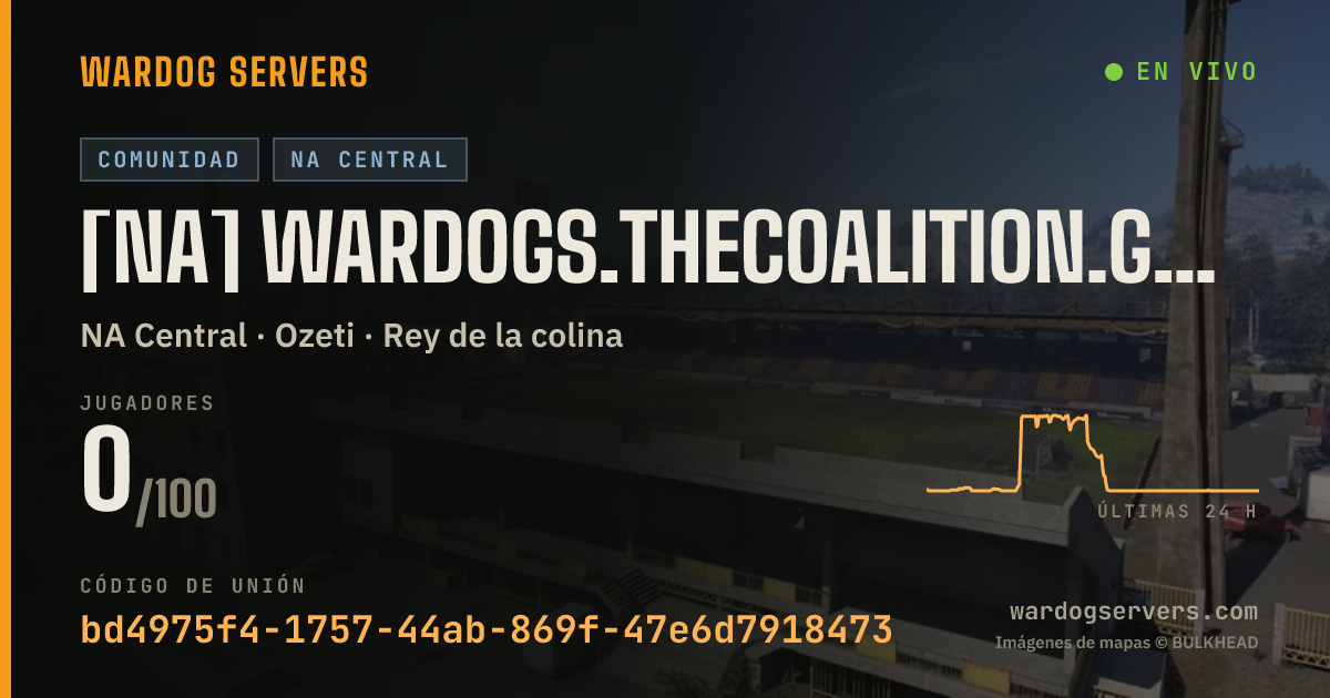 Banner de estado en vivo de [NA] WARDOGS.THECOALITION.GG // Stat Tracker // All Maps