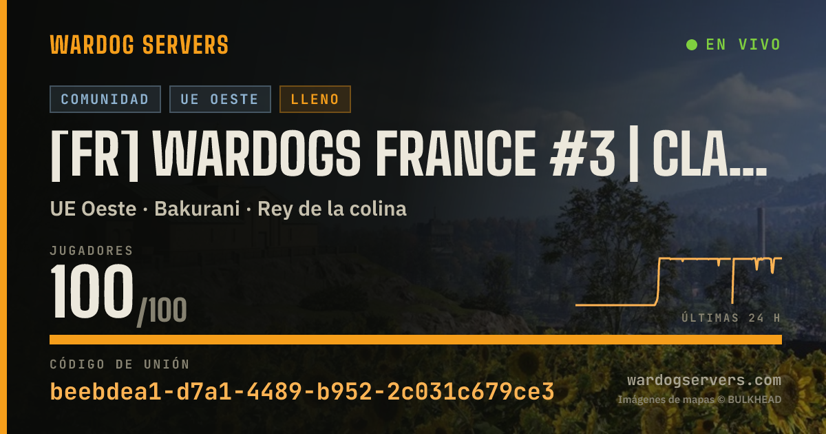 Banner de estado en vivo de [FR] WARDOGS FRANCE #3 | CLASSIQUE | discord.gg/wardogsfrance