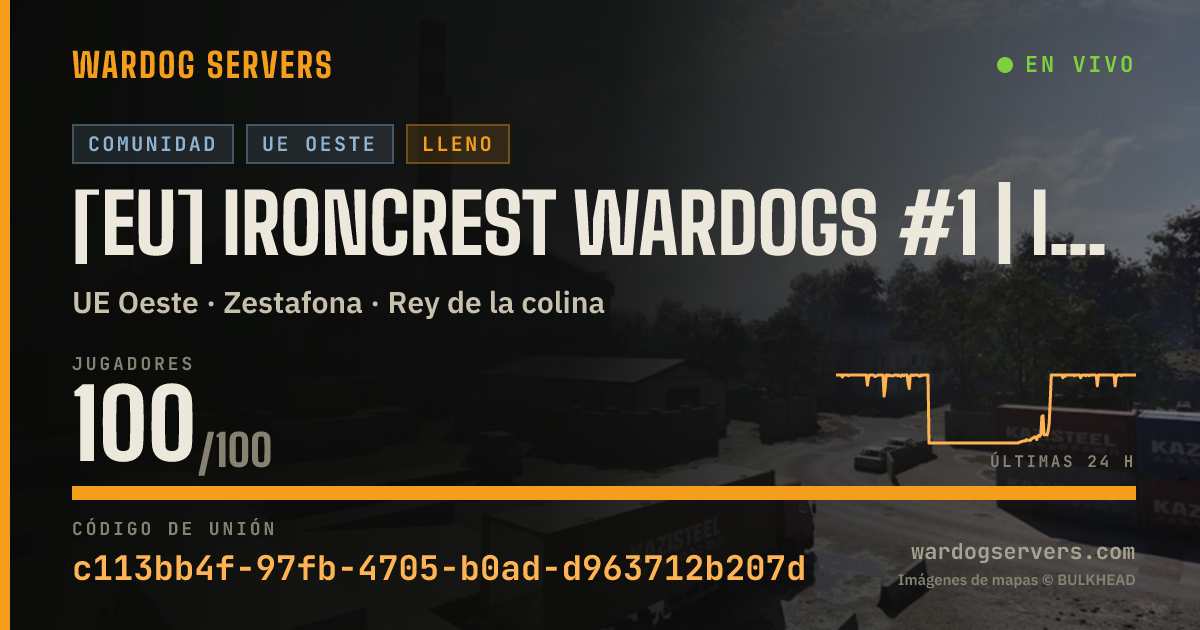 Banner de estado en vivo de [EU] Ironcrest Wardogs #1 | IRONCREST.GG | discord.gg/ironcrest