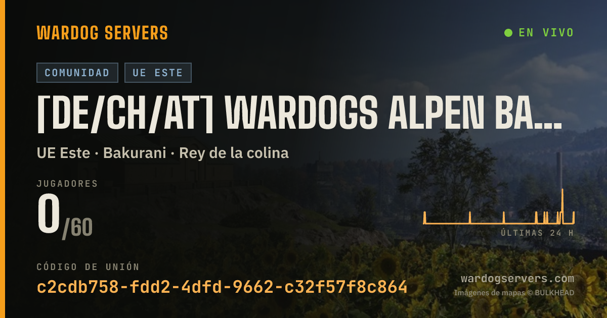Banner de estado en vivo de [DE/CH/AT] WARDOGS Alpen Bataillon | discord.gg/UZUJXgWV99