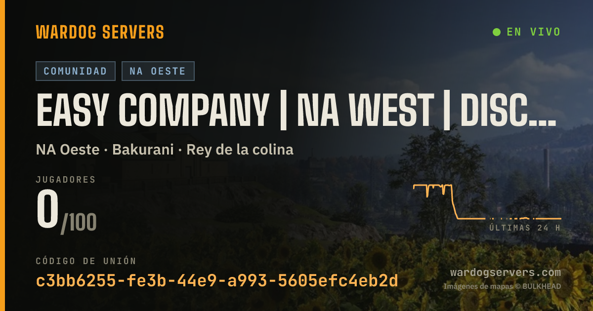 Banner de estado en vivo de EASY Company | NA WEST | discord.gg/easycompany