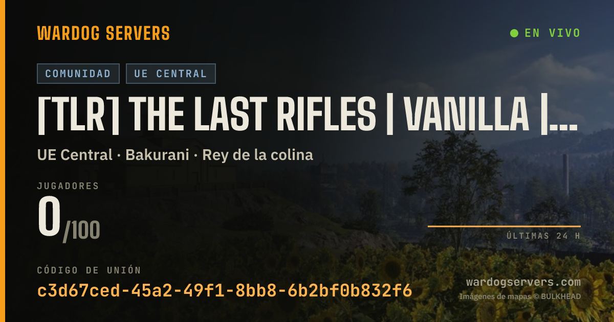Banner de estado en vivo de [TLR] The Last Rifles | Vanilla | tlr.gg #1