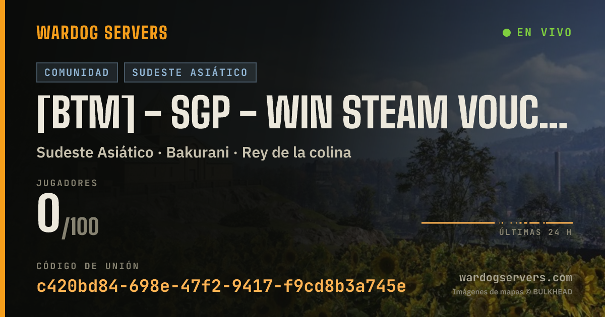 Banner de estado en vivo de [BTM] - SGP - Win Steam Vouchers - discord.gg/bantam