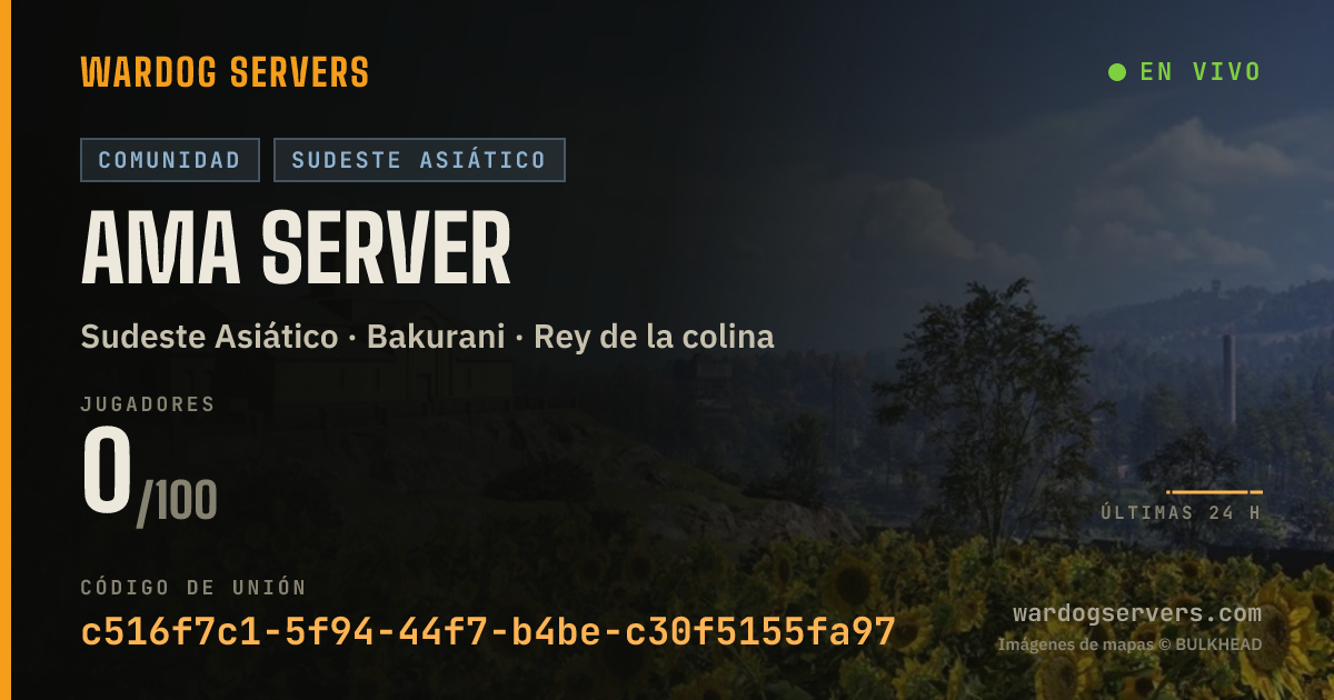 Banner de estado en vivo de AMA Server