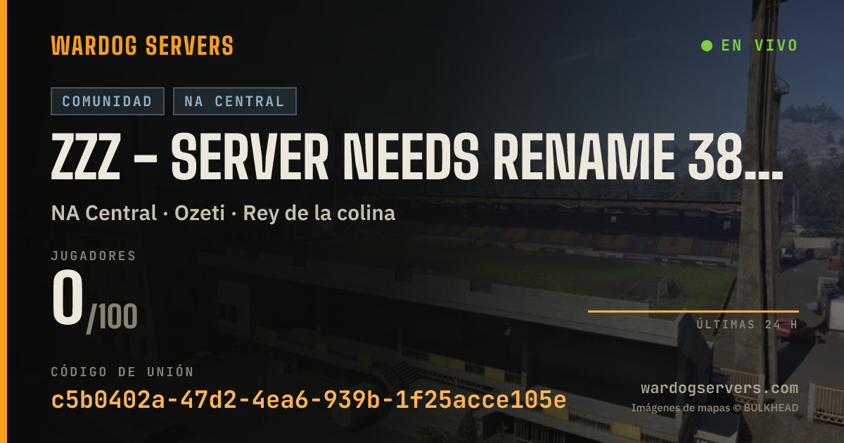 Banner de estado en vivo de ZZZ - server needs rename 38413