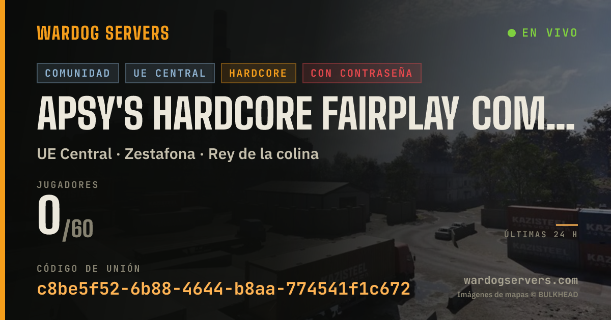 Banner de estado en vivo de APSy's Hardcore Fairplay Community Server