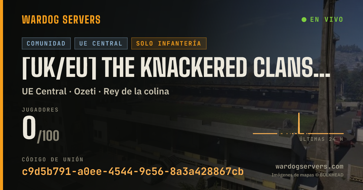 Banner de estado en vivo de [UK/EU] THE KNACKERED CLANSMAN • INFANTRY ONLY / NO HELI GL • NO